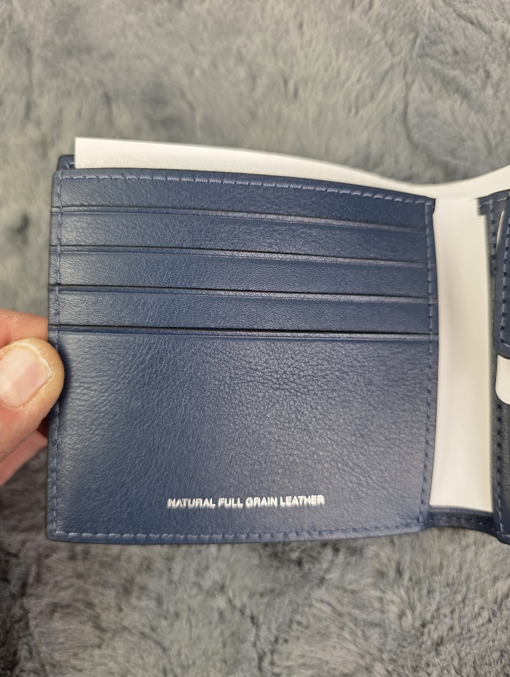 Coach Blue Leather Coin Wallet, Men's NWT - Picture 5 of 9
